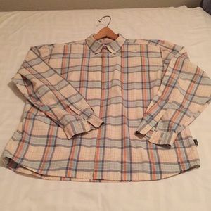 Patagonia long sleeve button up - blue plaid